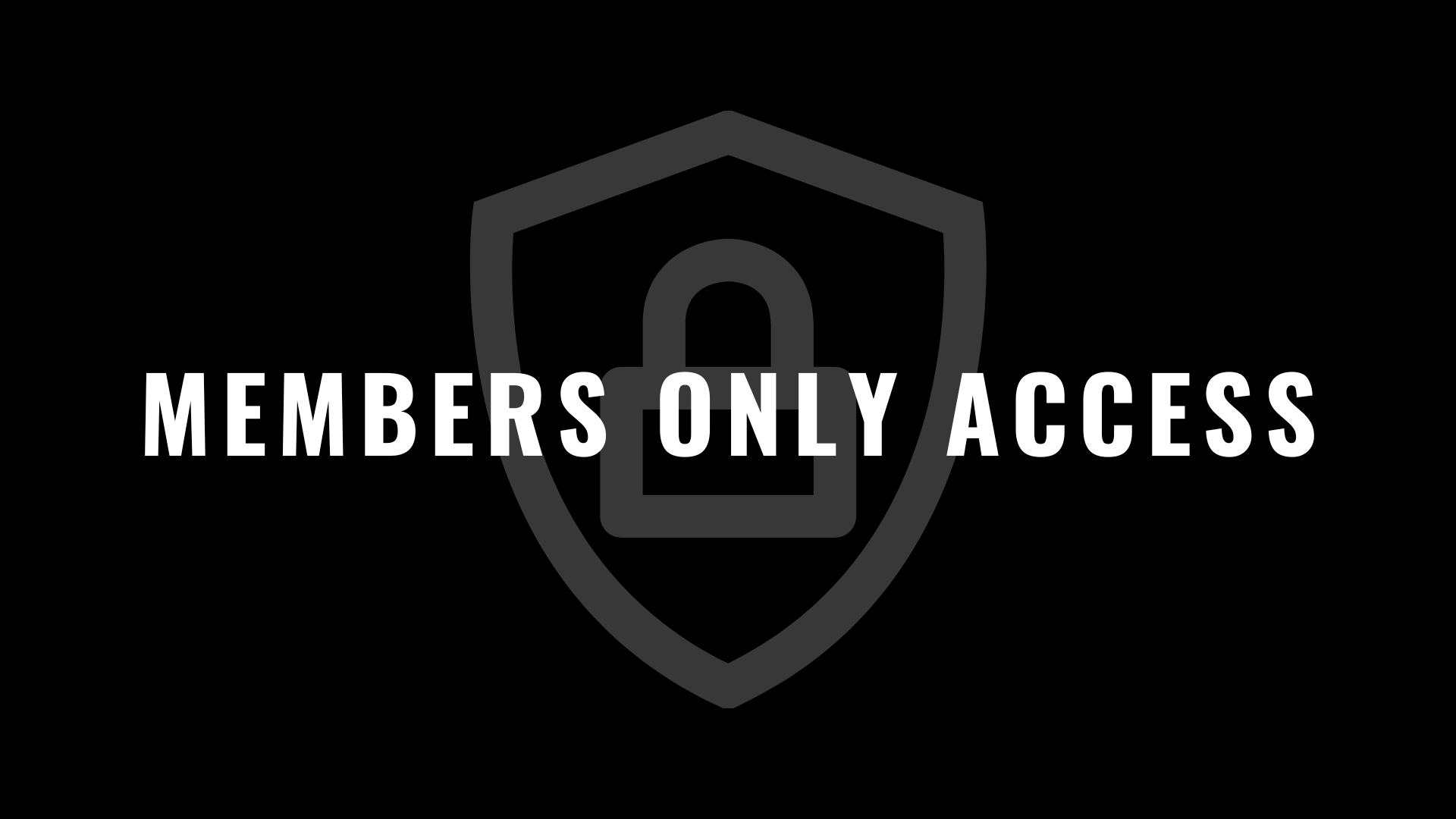 Members only access
