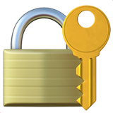 Closed lock with key