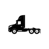 Truck silhouette abstract logo template illustration free vector