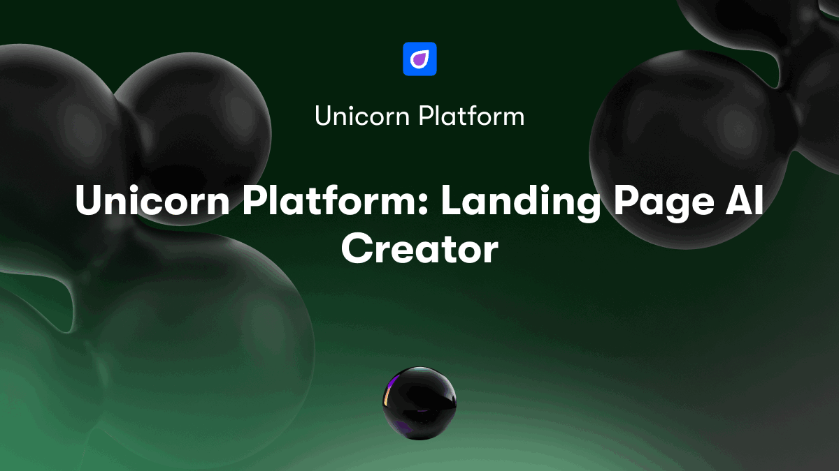 Unicorn Platform: Landing Page AI Creator