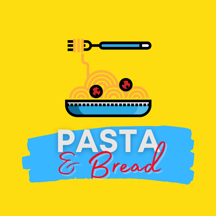 Pasta and bread