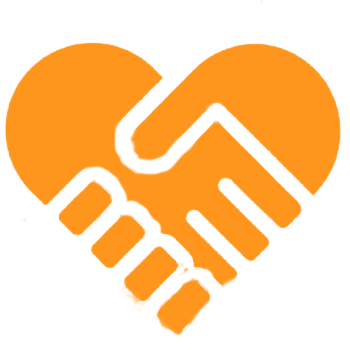 OBI Services image of orange handshake forming a heart, representing PowerPoint data entry reliability.