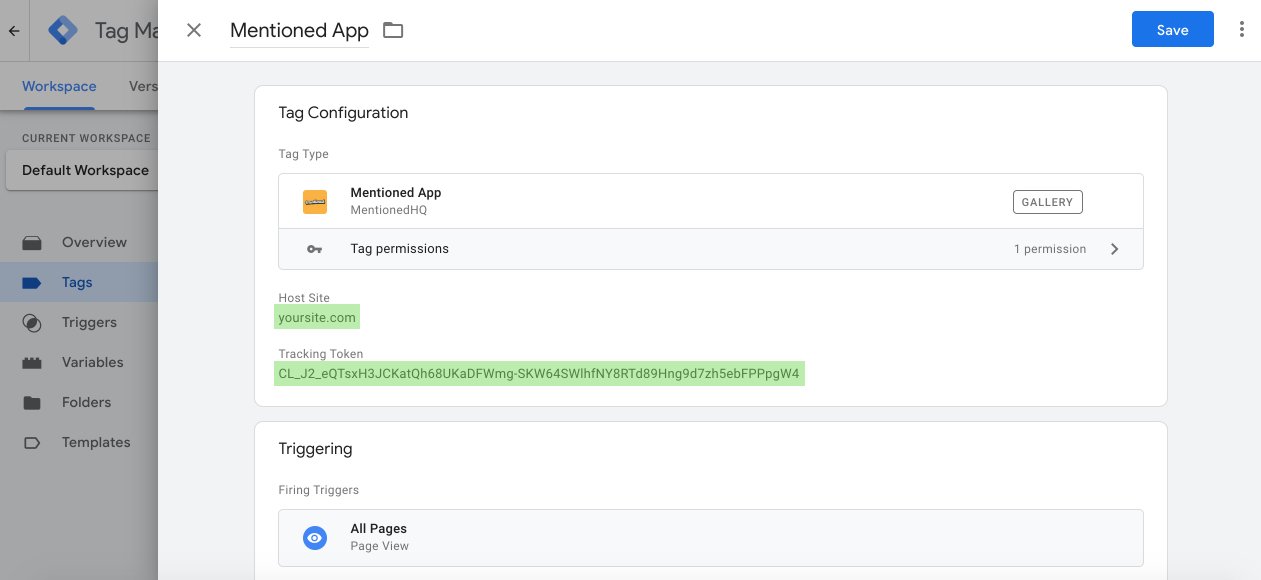 Step 3 - Configure your Mentioned App Tag Template on GTM