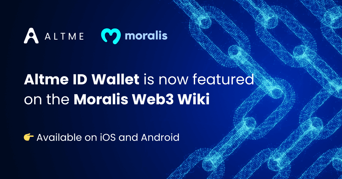 Altme Wallet is now featured on the Moralis Web3 Wiki
