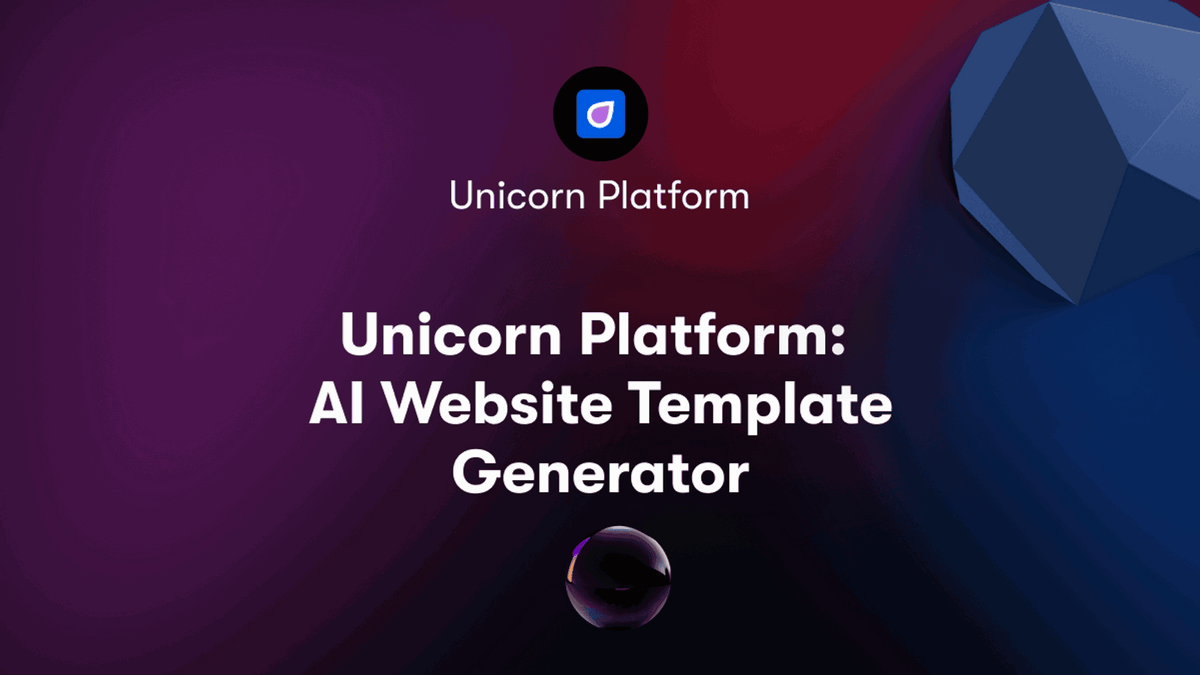 Unicorn Platform: AI Website Template Generator
