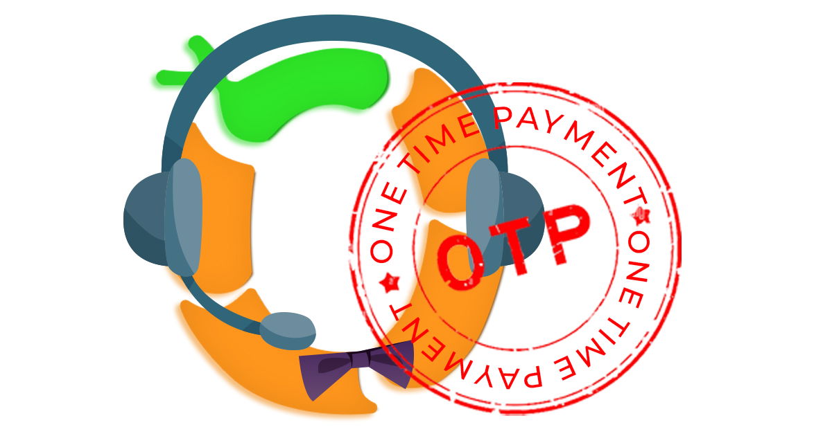 OBI Services logo with a red 'One Time Payment' stamp labeled OTP.