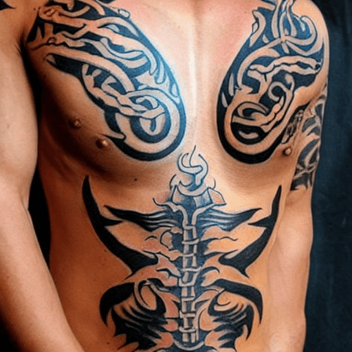 Dragon tattoo on body