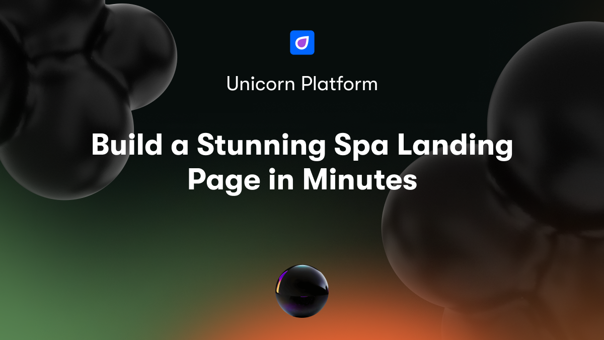 Build a Stunning Spa Landing Page in Minutes
