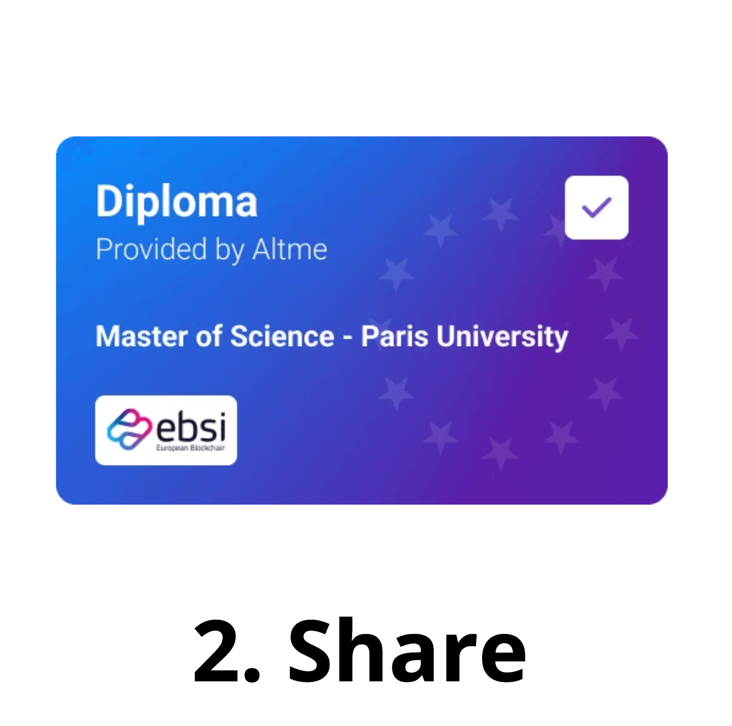 Altme nft ebsi diploma tezos student europe graduate verifiable credential university