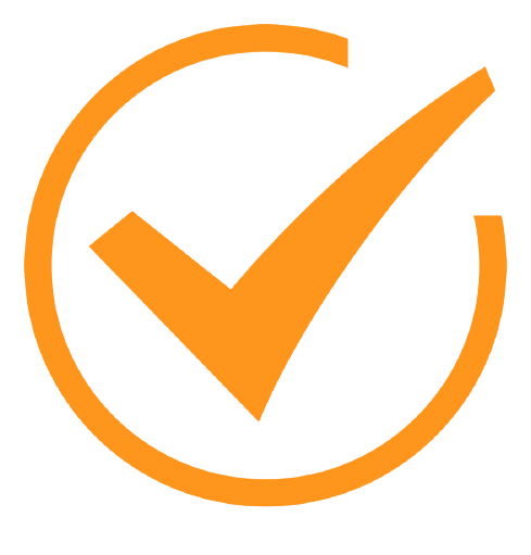 Orange checkmark icon representing leading task management.