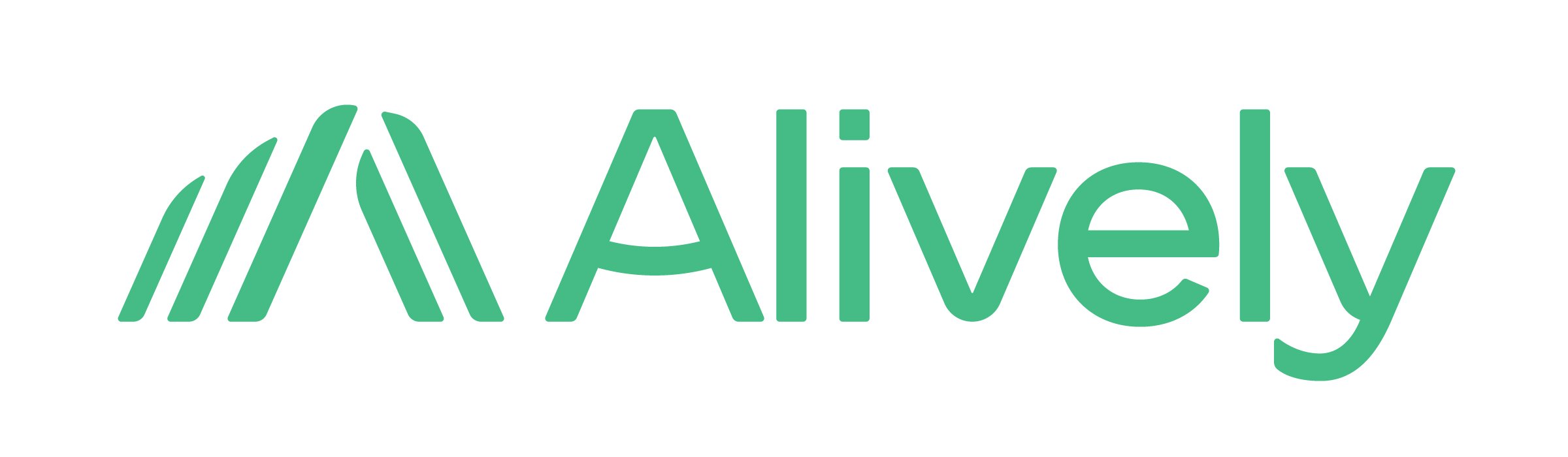 Alively logo inline green