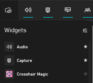 Crosshair magic in widget list