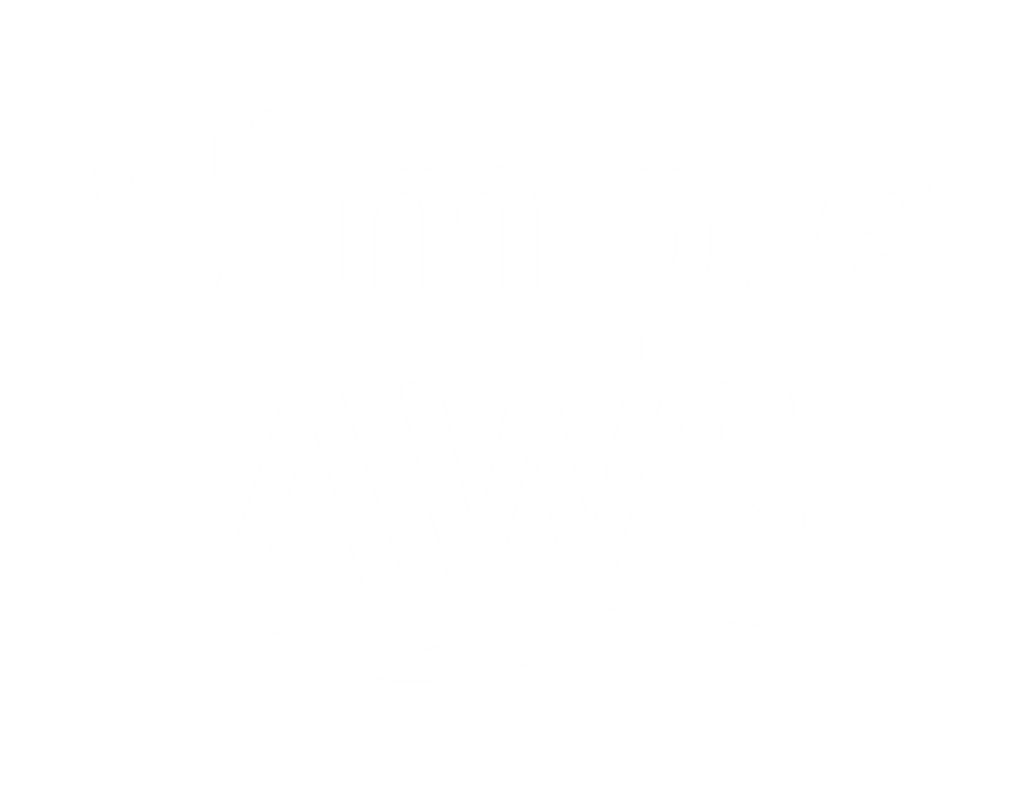 Logo simple aws blanco