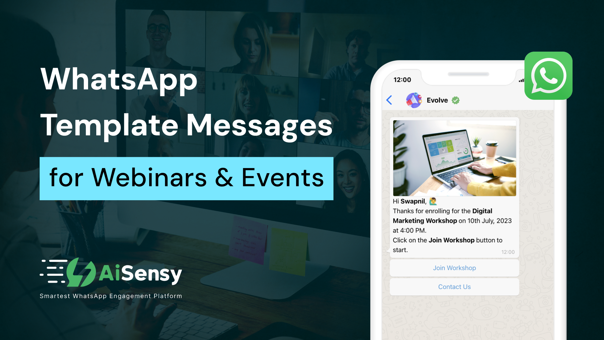 WhatsApp Template Messages for Webinars & Events
