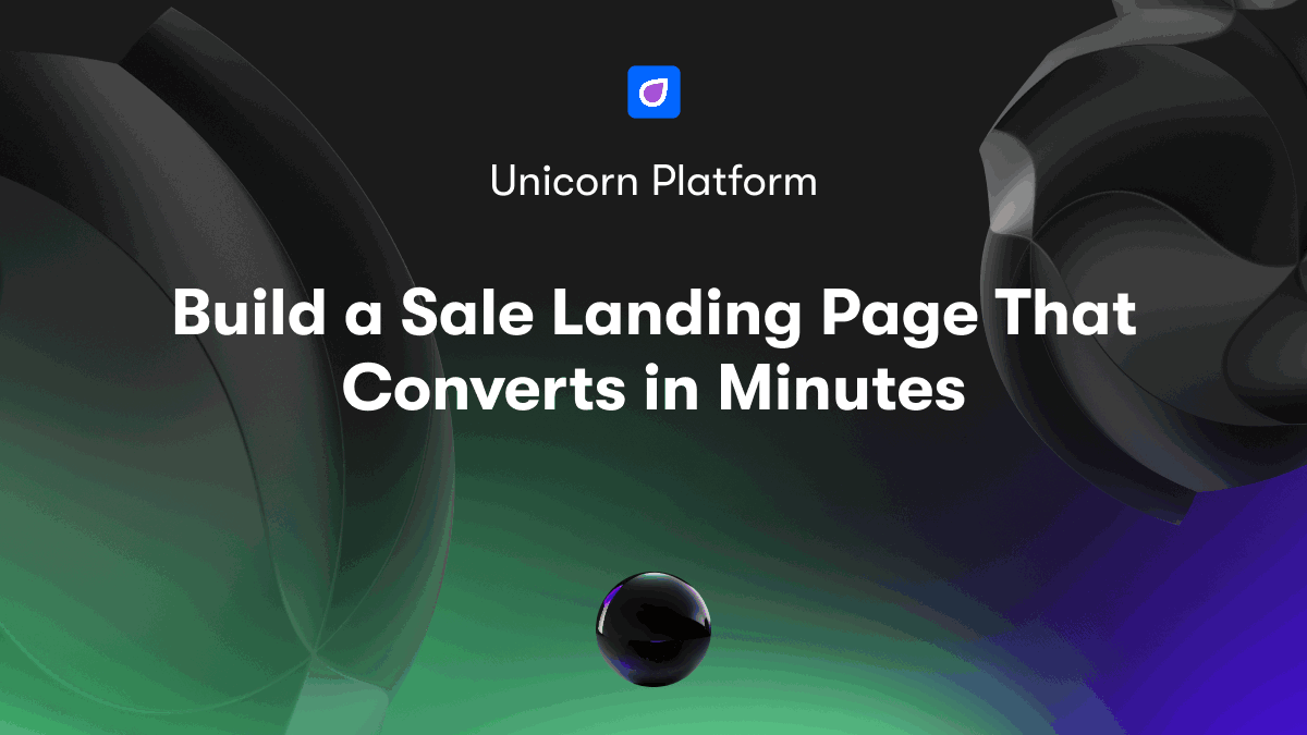 Build a Sale Landing Page That Converts in Minutes