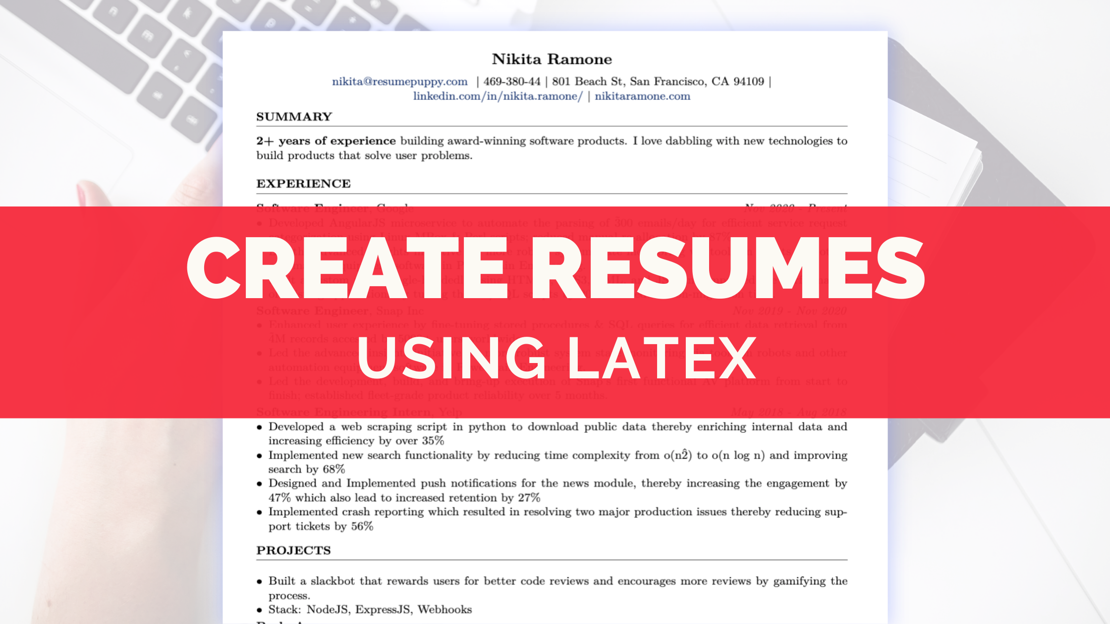 reflection paper about writing a resume