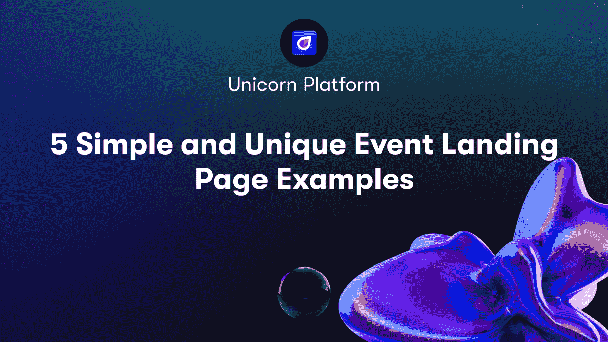 5 Simple and Unique Event Landing Page Examples
