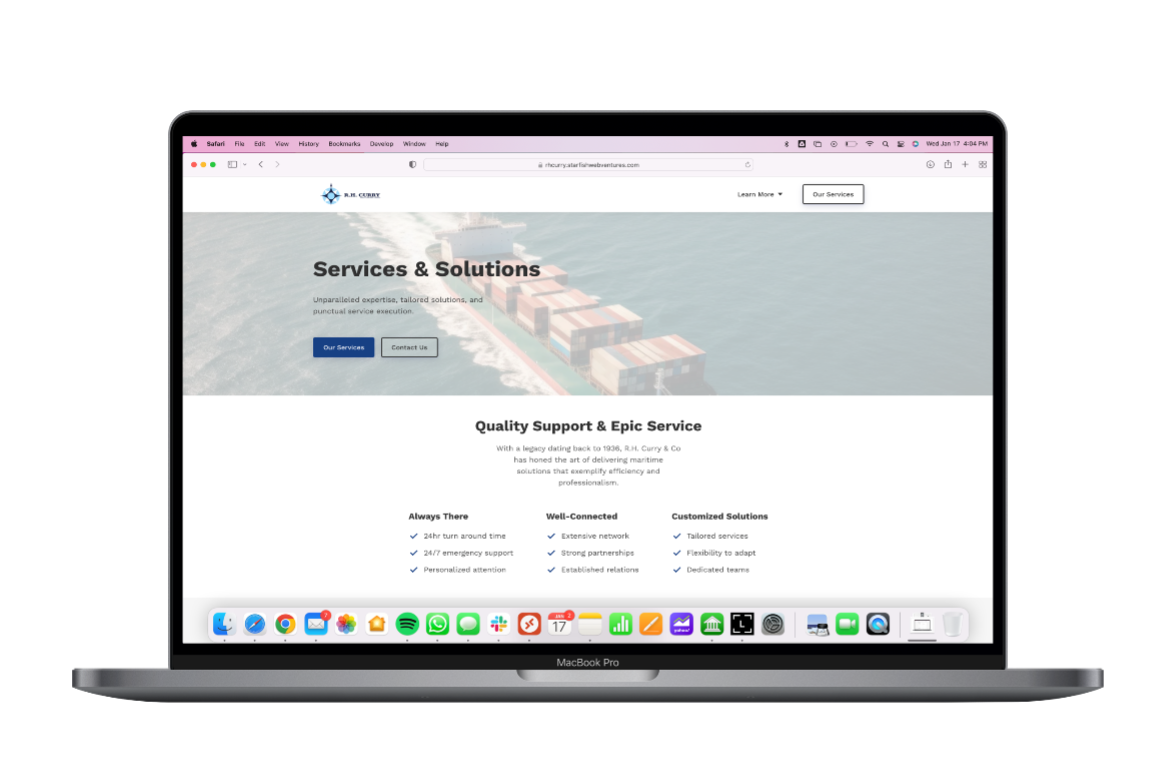 Landing Pages on Macbook
