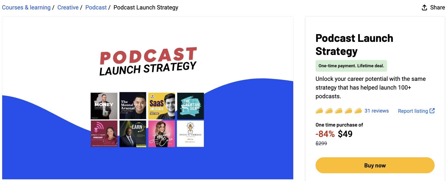 Podcast Launch Strategy on AppSumo