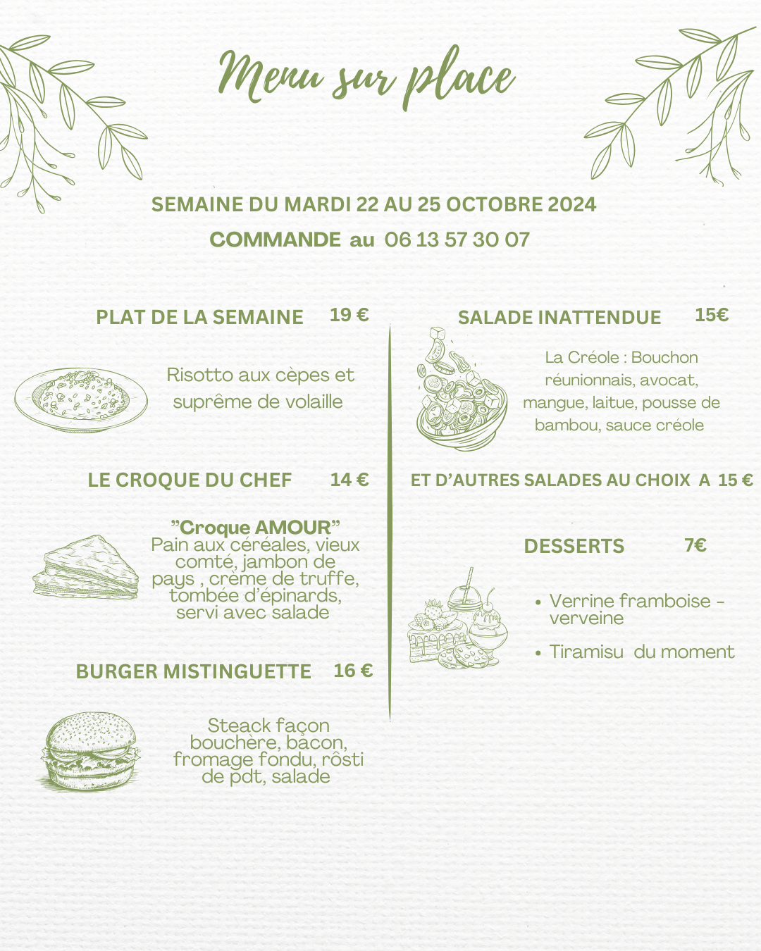 Menu surplace  du 21 au 25 octobre 