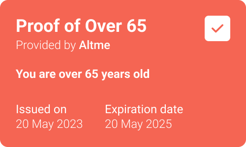 Altme wallet did verifiable age over65 digital credentials identity ebsi decentralized identity