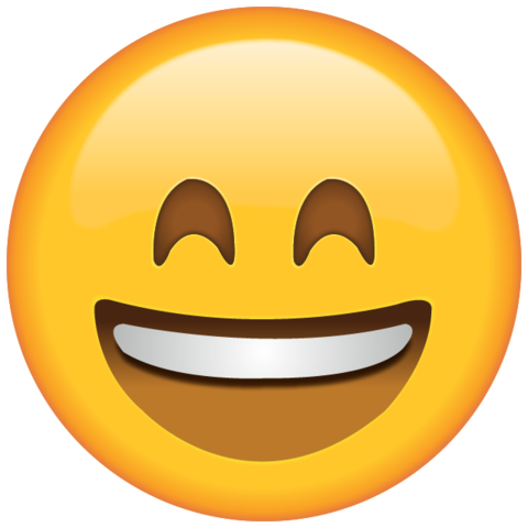 Smiling emoji with smiling eyes large