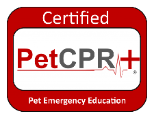 PetCPR+ certification from Pet Emergency education