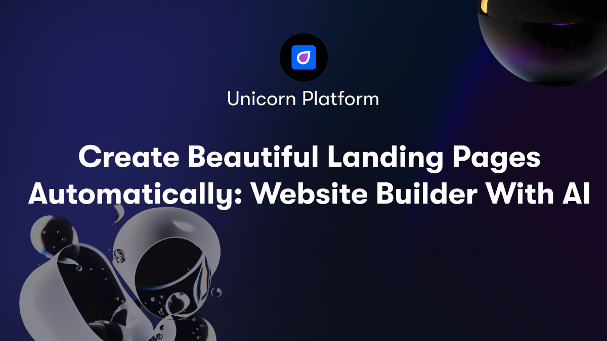 Create Beautiful Landing Pages Automatically: Website Builder With AI