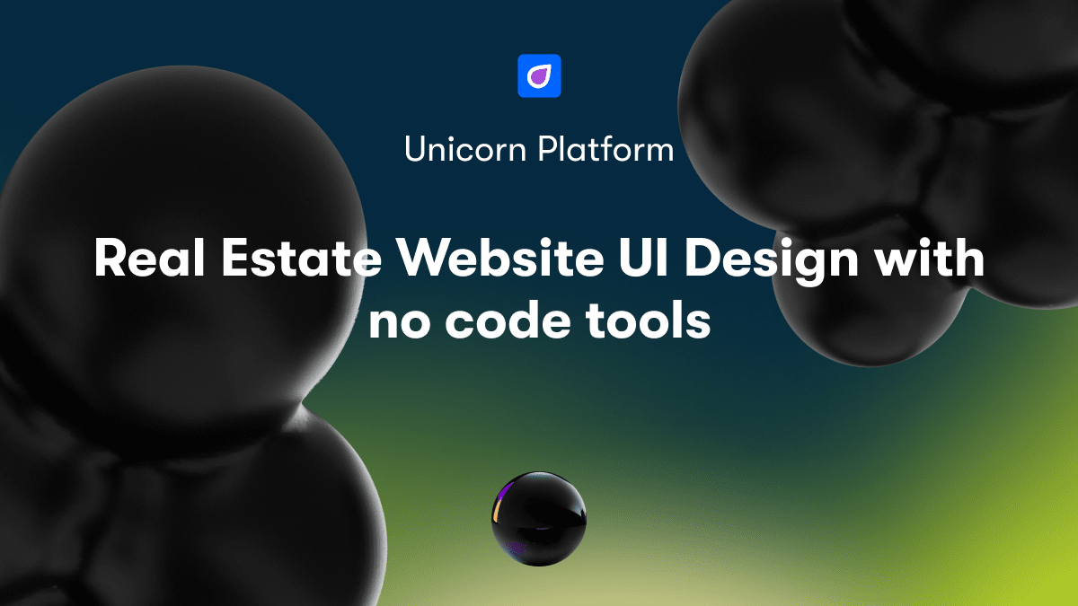 Real Estate Website UI Design with no code tools