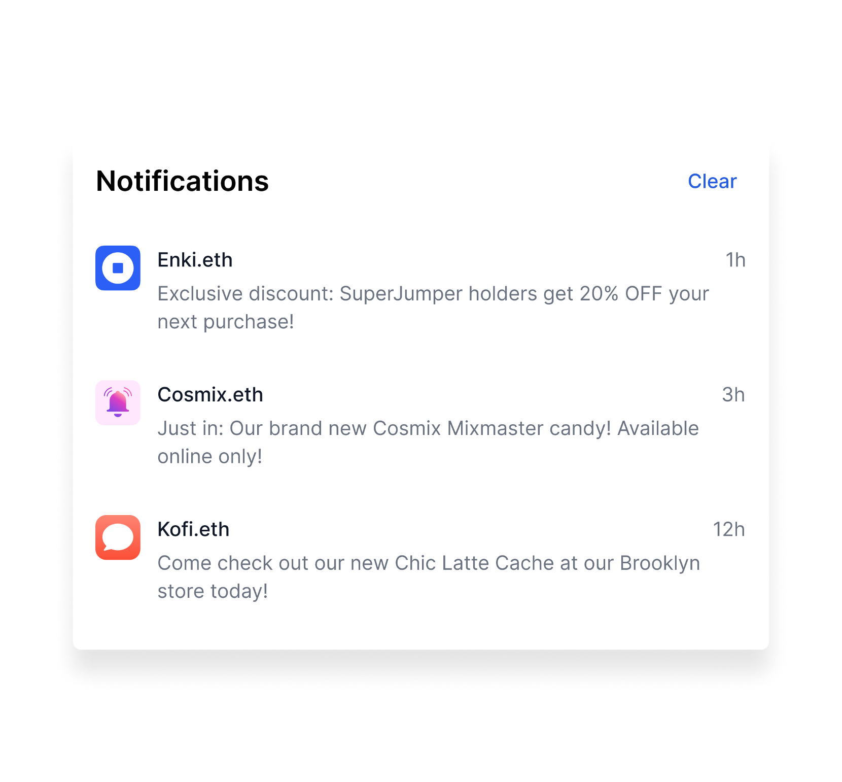 Wallet notifications 2