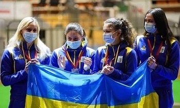Team Ukraine with Flag