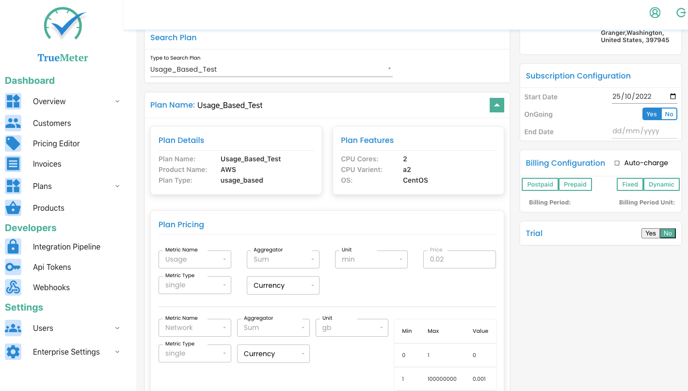 Attach Pricing Plans with Customers 
