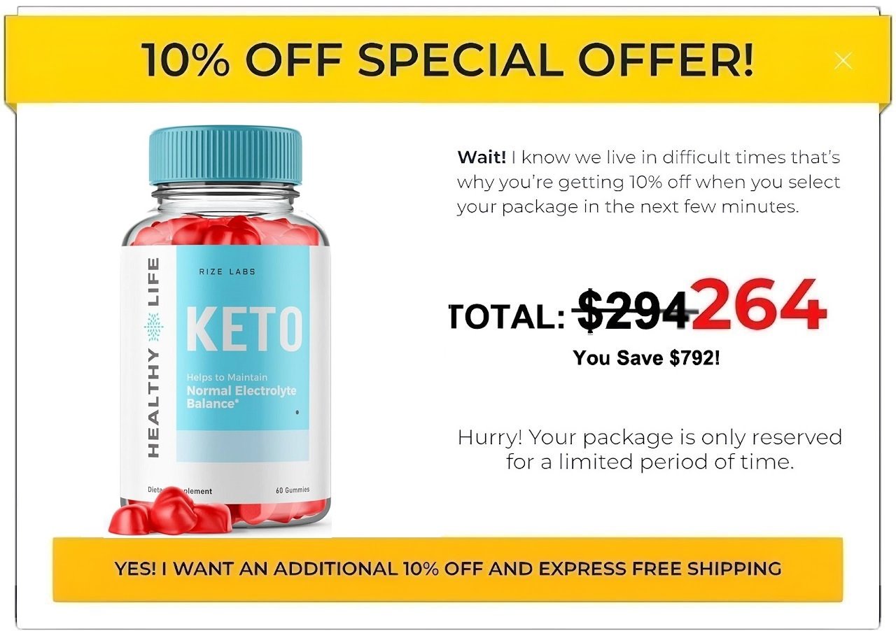 Healthy life keto gummies price