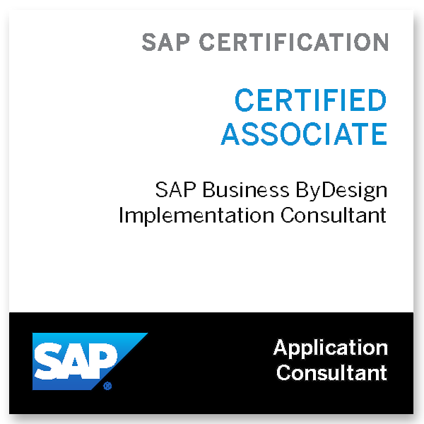 Sap certified application associate sap business bydesign implementation consultant