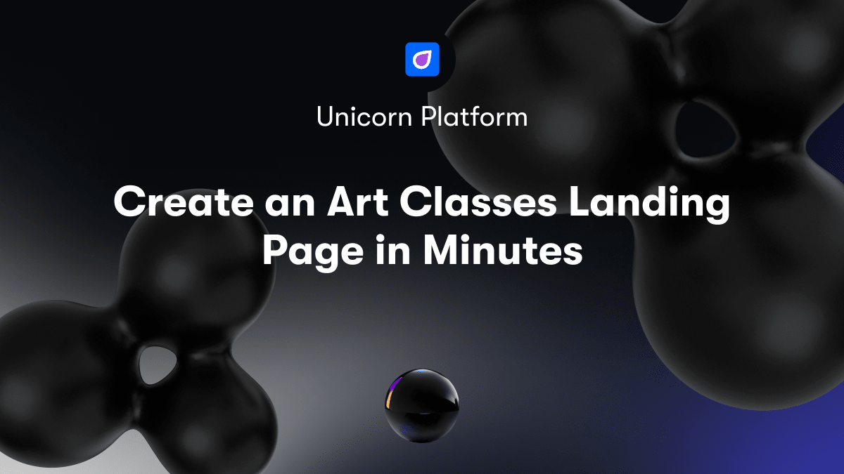 Create an Art Classes Landing Page in Minutes