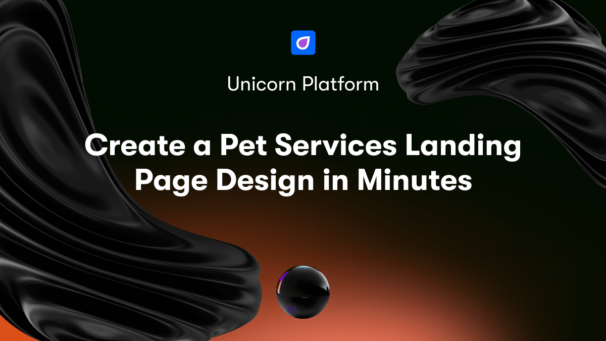 Create a Pet Services Landing Page Design in Minutes