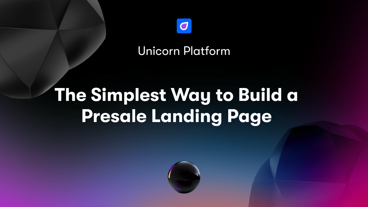 The Simplest Way to Build a Presale Landing Page
