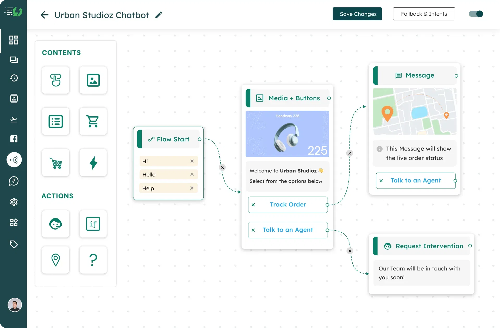 fluxo de conversas chatbot whatsapp