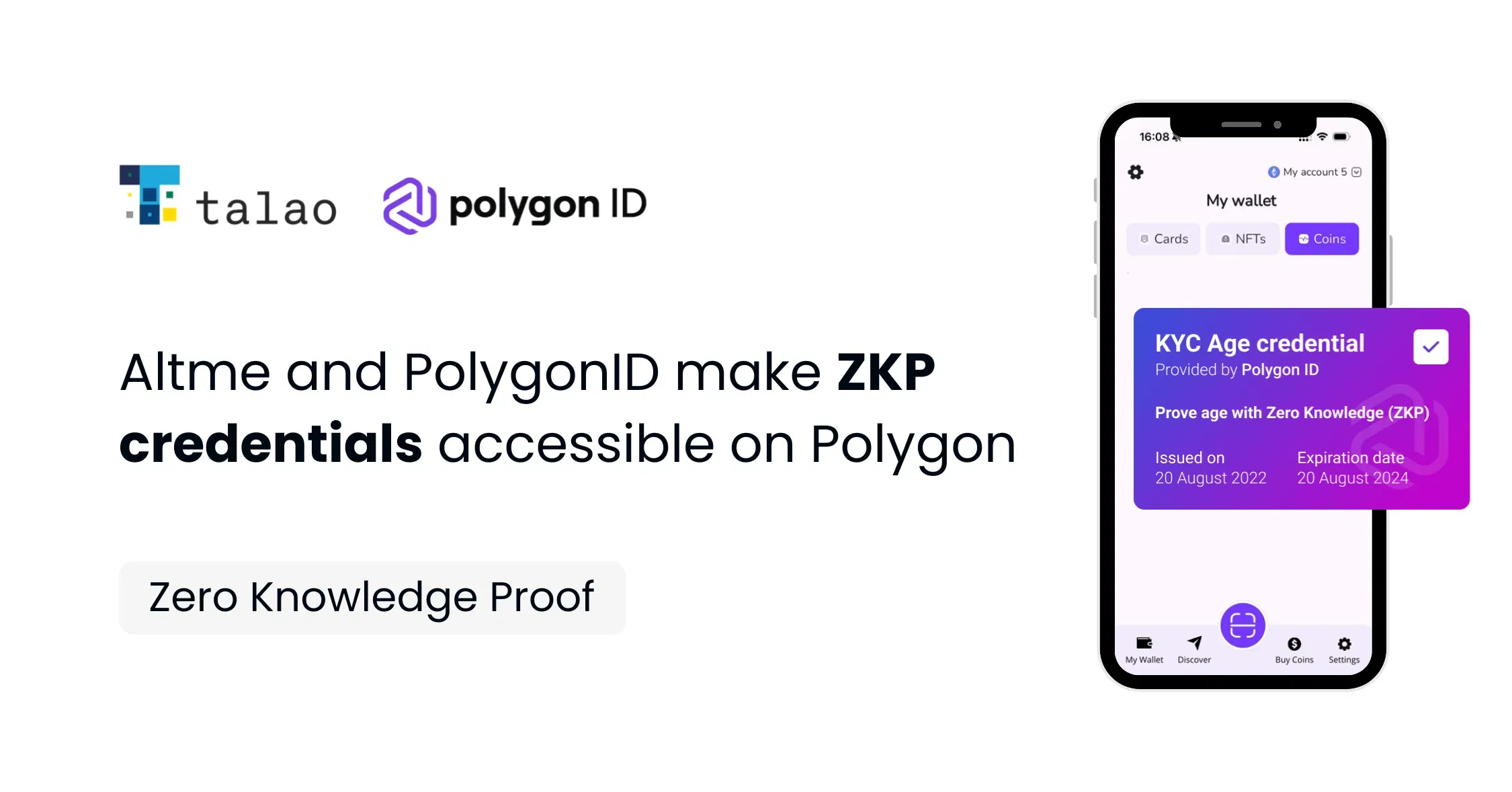 Talao and polygonid partner to make zero knowledge proof credentials accessible to all