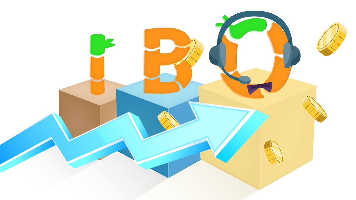 OBI Services logo with a rising graph and coins.