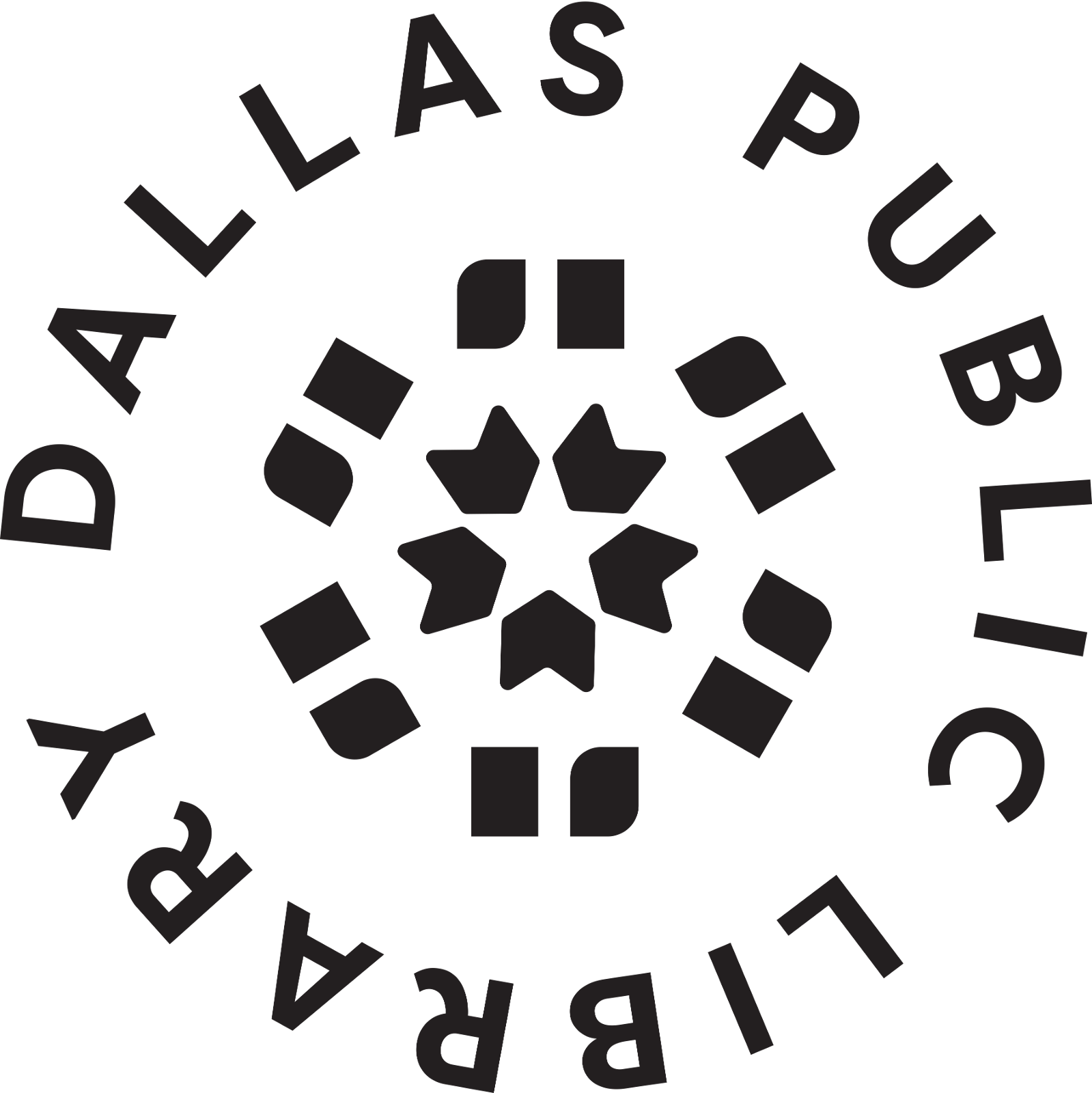 Dallas public library logo black cmyk