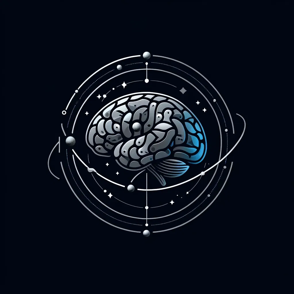 Dall·e 2024 04 21 17.23.22   a futuristic and sophisticated logo design for a tech and aerospace consulting firm. the logo features a stylized brain that looks like a network of n