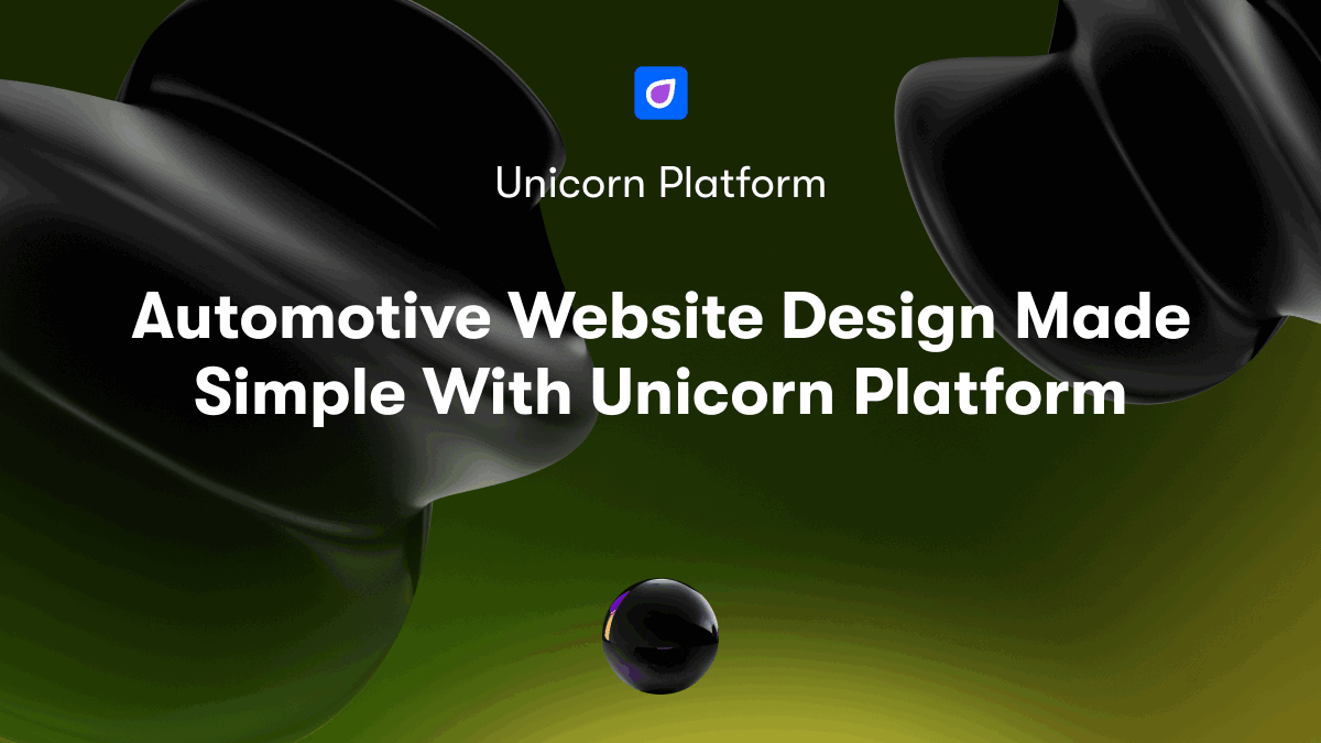 Automotive Website Design Made Simple With Unicorn Platform