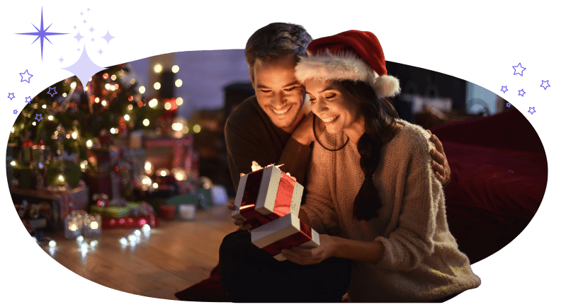 Couple unpacking christmas presents buddyhelp giveaway betterhelp win