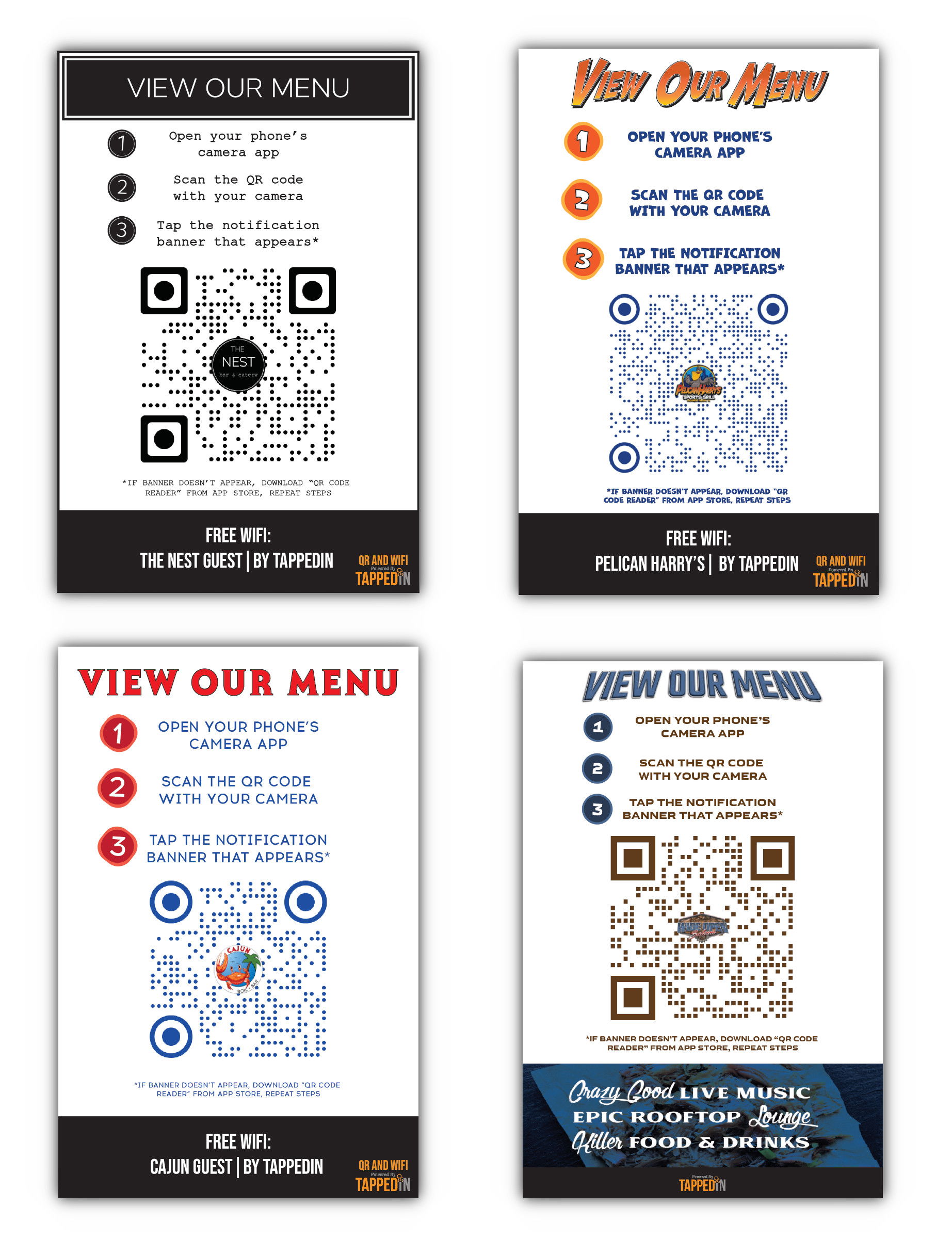 Qr menus   all encompassing