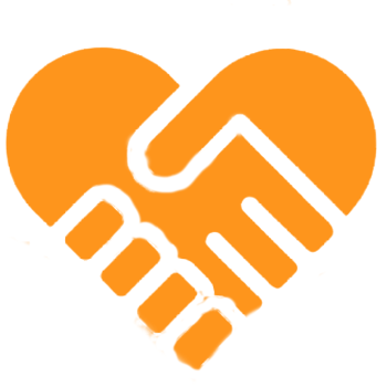 OBI Services image of orange handshake forming a heart, representing Google Searches data entry services reliability.