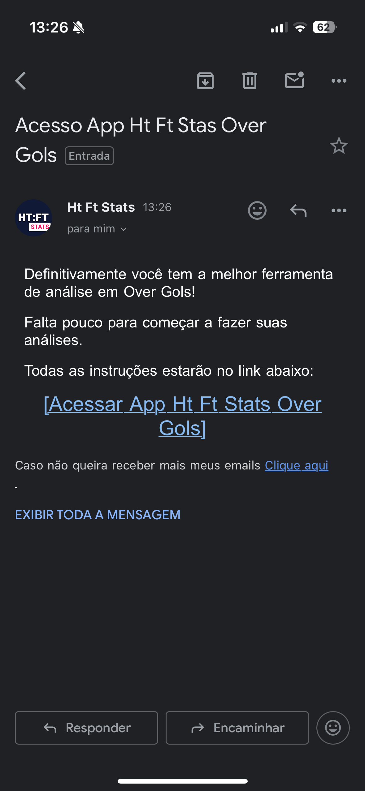 E-mail de Acesso