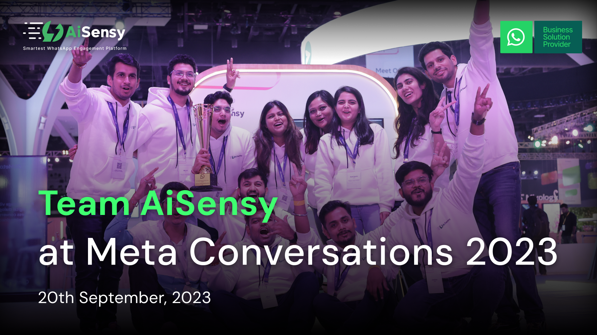 Team AiSensy crowned Meta's Emerging Partner of the Year 2023 at Conversations Event