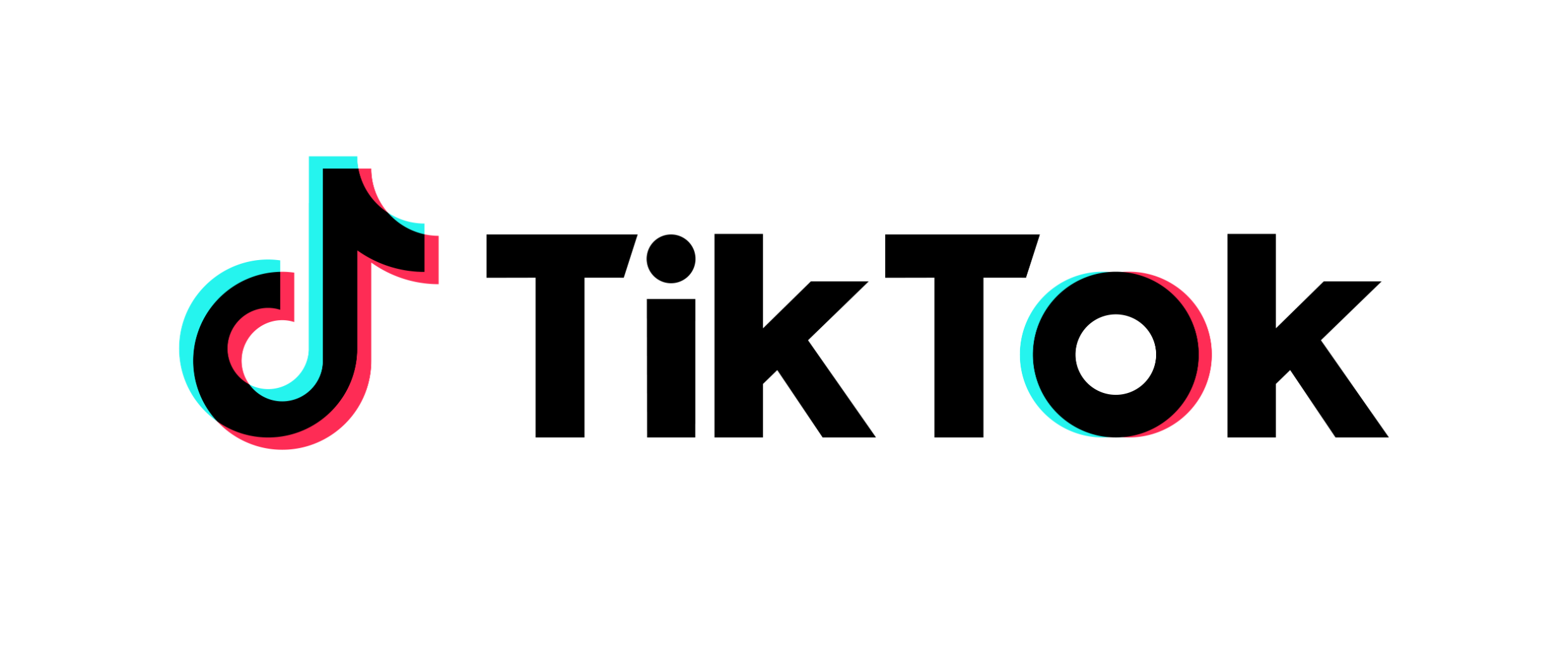 Tiktok logo rgb horizontal black