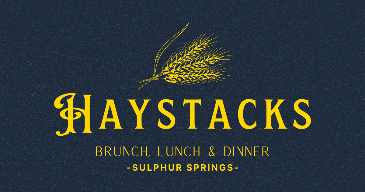 Haystacks 2023 logo social image brunch, lunch & dinner
